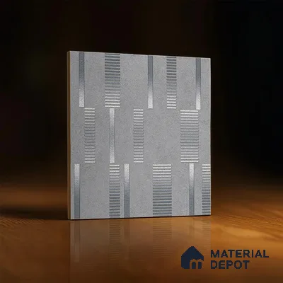 Highlighter Tiles  Tile TL 07251 E Plana 8015 GLM (Silver) 1 ft x 1 ft Ceramic Matte Finish - 9 mm  | 2 mm Spacer is Mandatory (Sample)